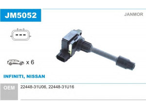 JANMOR JM5052 ritė, uždegimas 
 Kibirkšties / kaitinamasis uždegimas -> Uždegimo ritė
22448-31U06, 22448-31U16
