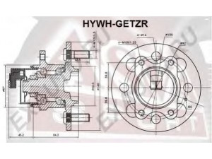 ASVA HYWH-GETZR rato stebulė 
 Ašies montavimas/vairavimo mechanizmas/ratai -> Rato stebulė/montavimas -> Rato stebulė
52750-1C100, 52750-1G100