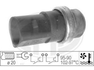 ERA 330231 temperatūros jungiklis, radiatoriaus ventiliatorius 
 Aušinimo sistema -> Siuntimo blokas, aušinimo skysčio temperatūra
8D0 959 481 B