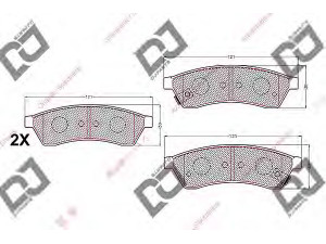 DJ PARTS BP2193 stabdžių trinkelių rinkinys, diskinis stabdys 
 Techninės priežiūros dalys -> Papildomas remontas
96475028, 96475028