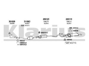 KLARIUS 390830E išmetimo sistema 
 Išmetimo sistema -> Išmetimo sistema, visa