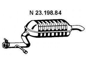 EBERSPÄCHER 23.198.84 galinis duslintuvas 
 Išmetimo sistema -> Duslintuvas
220 490 02 21