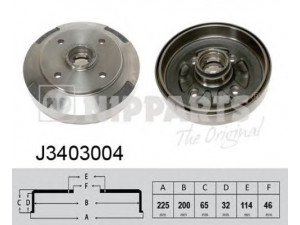 NIPPARTS J3403004 stabdžių būgnas 
 Stabdžių sistema -> Būgninis stabdys -> Stabdžių būgnas
B092-26-251, B216-26-251
