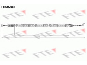 FTE FBS02088 trosas, stovėjimo stabdys 
 Stabdžių sistema -> Valdymo svirtys/trosai
7H0 609 701 A, 7H0 609 701 D
