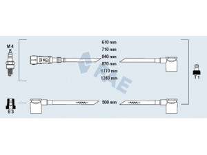FAE 85040 uždegimo laido komplektas 
 Kibirkšties / kaitinamasis uždegimas -> Uždegimo laidai/jungtys