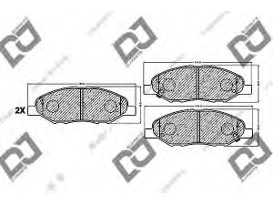 DJ PARTS BP1207 stabdžių trinkelių rinkinys, diskinis stabdys 
 Techninės priežiūros dalys -> Papildomas remontas
41060-AX085, 41060-RN22A, 41060AX085