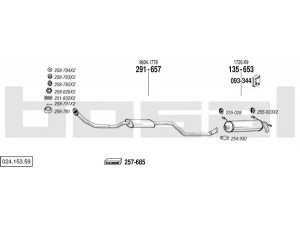 BOSAL 024.153.59 išmetimo sistema 
 Išmetimo sistema -> Išmetimo sistema, visa