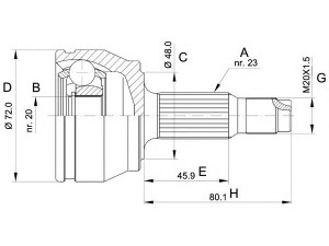 OPEN PARTS CVJ5037.10 jungčių komplektas, kardaninis velenas 
 Ratų pavara -> Sujungimai/komplektas
1033616, 1078682, 1122820, 6168422