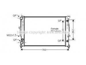 AVA QUALITY COOLING AI2122 radiatorius, variklio aušinimas 
 Aušinimo sistema -> Radiatorius/alyvos aušintuvas -> Radiatorius/dalys
8D0121251BC, 8D0121251BE, 8D0121251M