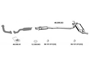 EBERSPÄCHER 462028 išmetimo sistema 
 Išmetimo sistema -> Išmetimo sistema, visa