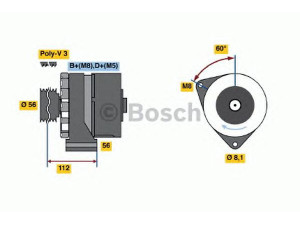 BOSCH 0 120 469 012 kintamosios srovės generatorius 
 Elektros įranga -> Kint. sr. generatorius/dalys -> Kintamosios srovės generatorius