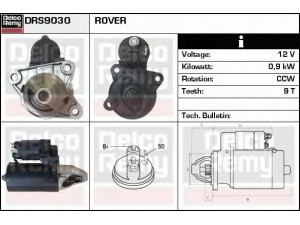DELCO REMY DRS9030 starteris 
 Elektros įranga -> Starterio sistema -> Starteris
NAD101260, NAD101260E