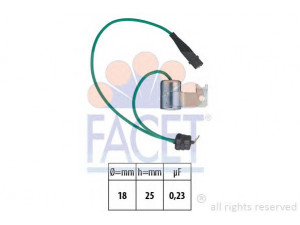 FACET 0.0179/112 kondensatorius, uždegimas 
 Kibirkšties / kaitinamasis uždegimas -> Degimo skirstytuvas/dalys
12 11 1 359 704, 12 12 253, 12 12 259