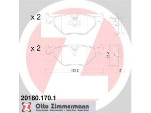 ZIMMERMANN 20180.170.1 stabdžių trinkelių rinkinys, diskinis stabdys 
 Techninės priežiūros dalys -> Papildomas remontas
3421 1 160 340, 3421 1 160 341