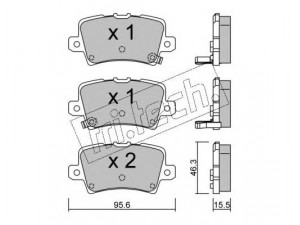 fri.tech. 745.0 stabdžių trinkelių rinkinys, diskinis stabdys 
 Techninės priežiūros dalys -> Papildomas remontas
43022-SMG-E00, 43022-SMG-E01, 43224-SMG-E01