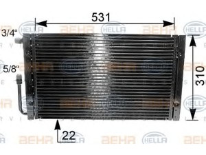 HELLA 8FC 351 038-091 kondensatorius, oro kondicionierius