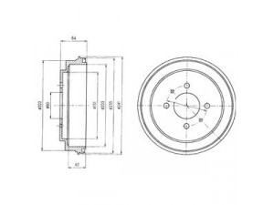 DELPHI BF485 stabdžių būgnas 
 Stabdžių sistema -> Būgninis stabdys -> Stabdžių būgnas
MB699291, MR205575