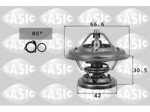 SASIC 9000257 termostatas, aušinimo skystis 
 Aušinimo sistema -> Termostatas/tarpiklis -> Thermostat
0032039975, 0042031075, 6012000015