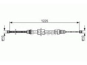 BOSCH 1 987 477 461 trosas, stovėjimo stabdys 
 Stabdžių sistema -> Valdymo svirtys/trosai
60 06 000 595