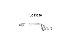 VENEPORTE LC43056 vidurinis duslintuvas 
 Išmetimo sistema -> Duslintuvas
82454172, 82462573