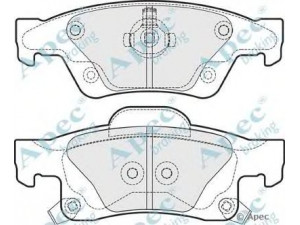 APEC braking PAD1800 stabdžių trinkelių rinkinys, diskinis stabdys 
 Techninės priežiūros dalys -> Papildomas remontas
68052386AA