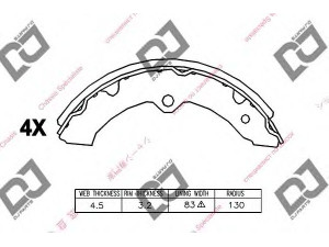 DJ PARTS BS1205 stabdžių trinkelių komplektas 
 Techninės priežiūros dalys -> Papildomas remontas
0449436090, 0449436150, 0449525130