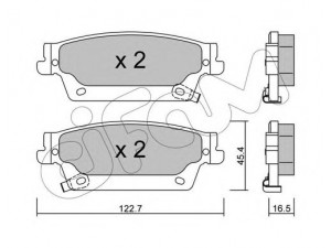 CIFAM 822-701-0 stabdžių trinkelių rinkinys, diskinis stabdys 
 Techninės priežiūros dalys -> Papildomas remontas
89047757, 89047758