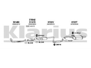 KLARIUS 450009U išmetimo sistema 
 Išmetimo sistema -> Išmetimo sistema, visa