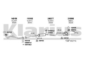 KLARIUS 390245E išmetimo sistema 
 Išmetimo sistema -> Išmetimo sistema, visa