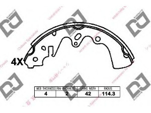DJ PARTS BS1266 stabdžių trinkelių komplektas 
 Techninės priežiūros dalys -> Papildomas remontas
043333310A, 044333310B, 10112638Z
