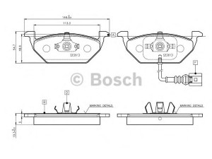 BOSCH 0 986 TB2 314 stabdžių trinkelių rinkinys, diskinis stabdys 
 Techninės priežiūros dalys -> Papildomas remontas
1J0 698 151 D, 1J0 698 151 E, 1J0 698 151 F