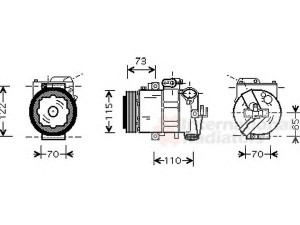 VAN WEZEL 7600K018 kompresorius, oro kondicionierius 
 Oro kondicionavimas -> Kompresorius/dalys
6Q0820803B, 6Q0820803D