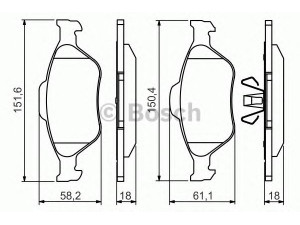 BOSCH 0 986 494 512 stabdžių trinkelių rinkinys, diskinis stabdys 
 Techninės priežiūros dalys -> Papildomas remontas
1101464