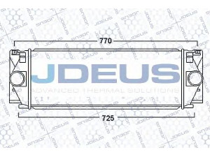 JDEUS 830M54A tarpinis suslėgto oro aušintuvas, kompresorius 
 Variklis -> Oro tiekimas -> Įkrovos agregatas (turbo/superįkrova) -> Tarpinis suslėgto oro aušintuvas
2E0145804