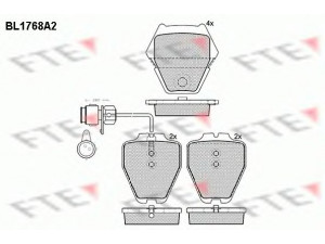 FTE BL1768A2 stabdžių trinkelių rinkinys, diskinis stabdys 
 Techninės priežiūros dalys -> Papildomas remontas
4D0 698 151 K, 4D0 698 151 M, 4D0 698 151 N