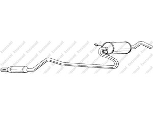 BOSAL 288-773 vidurinis duslintuvas 
 Išmetimo sistema -> Duslintuvas
1460175, 6189450, 7228671