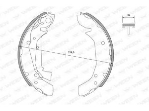 WEEN 152-2022 stabdžių trinkelių komplektas 
 Techninės priežiūros dalys -> Papildomas remontas
58305-3CA00, 583502EA10, 58305-38A00