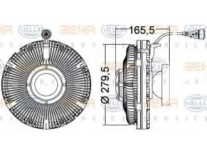 HELLA 8MV 376 791-601 sankaba, radiatoriaus ventiliatorius
85115602
