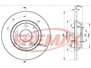 FREMAX BD-4064 stabdžių diskas 
 Stabdžių sistema -> Diskinis stabdys -> Stabdžių diskas
8D0 615 301 A