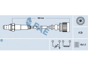 FAE 77174 lambda jutiklis 
 Variklis -> Variklio elektra
11 781 721 125, 11 781 734 796