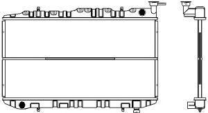 SAKURA  Automotive 1340-0115 radiatorius, variklio aušinimas