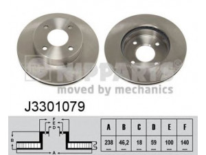NIPPARTS J3301079 stabdžių diskas 
 Stabdžių sistema -> Diskinis stabdys -> Stabdžių diskas
40206-1F500, 40206-72B00, 40206-72B01