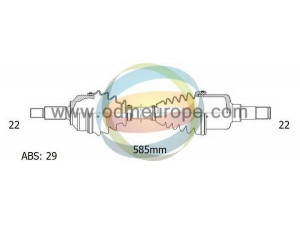 ODM-MULTIPARTS 18-231011 kardaninis velenas 
 Ratų pavara -> Kardaninis velenas
374178, 90350865, 90444327