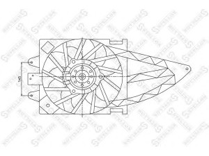 STELLOX 29-99374-SX ventiliatorius, radiatoriaus 
 Aušinimo sistema -> Oro aušinimas
46799413, 51732070, 51764534, 51764536
