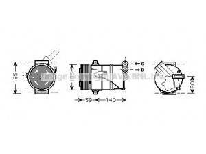 AVA QUALITY COOLING OLK437 kompresorius, oro kondicionierius 
 Oro kondicionavimas -> Kompresorius/dalys
13124752, 1854167, 1854168, 1854530