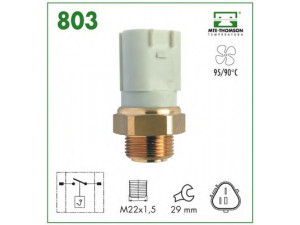 MTE-THOMSON 803 temperatūros jungiklis, radiatoriaus ventiliatorius 
 Aušinimo sistema -> Siuntimo blokas, aušinimo skysčio temperatūra
1J0.959.481, 6X0.959.481, 1J0.959.481