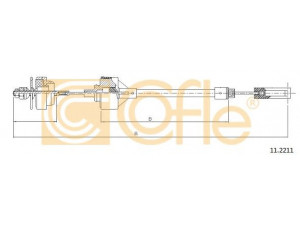 COFLE 11.2211 sankabos trosas 
 Dviratė transporto priemonės -> Kabeliai ir tachometro velenaai -> Sankabos trosas
95636976