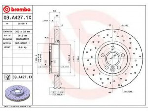 BREMBO 09.A427.1X stabdžių diskas 
 Dviratė transporto priemonės -> Stabdžių sistema -> Stabdžių diskai / priedai
1379965, 1405510, 1420600, 1420601