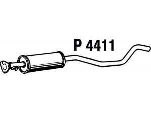 FENNO P4411 vidurinis duslintuvas 
 Išmetimo sistema -> Duslintuvas
852329, 852872, 852875