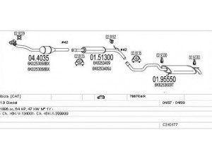 MTS C310177007098 išmetimo sistema